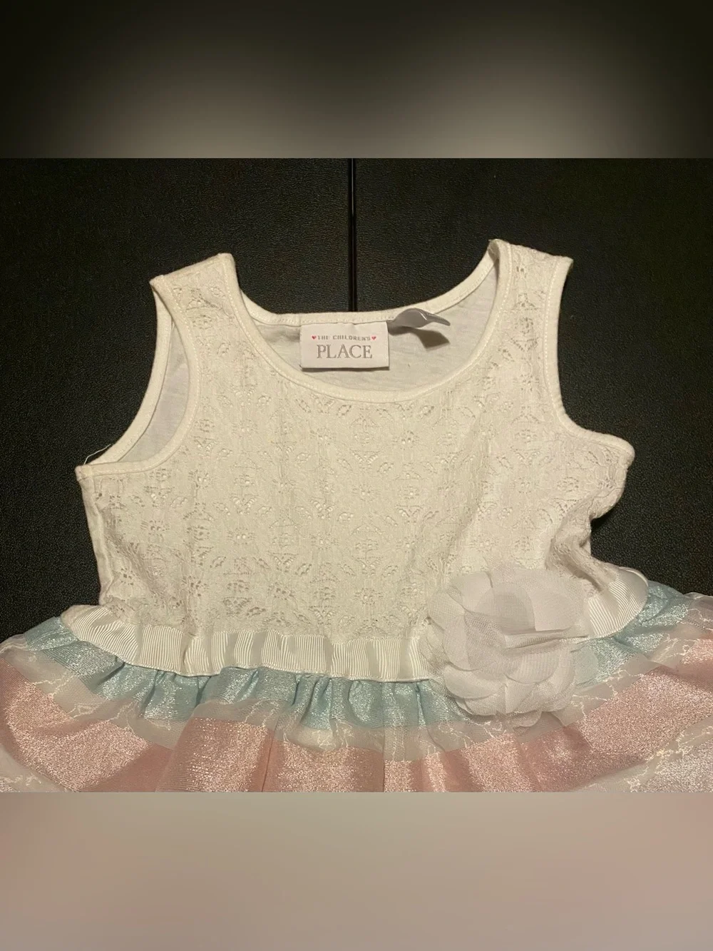 The Children's Place Mint & Blush Layered Tulle Party Dresses (Lot of 2)